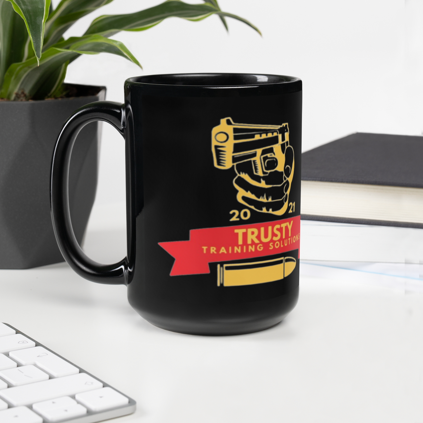 Trusty Training Solutions Black Glossy Mug